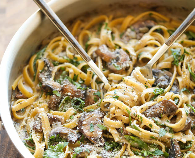 FETTUCCINE CON SALSA DE HONGOS