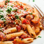 PASTA CON SALSA DE TOMATE Y VODKA