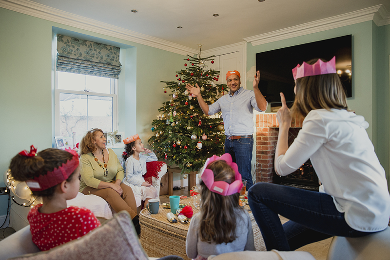 familia en navidad