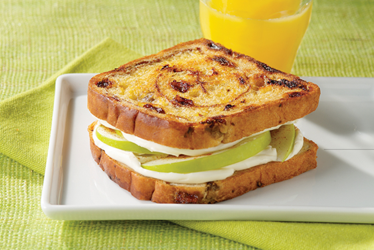Sándwich de manzana. Comidas saludables Sándwich de manzana. Comidas saludables