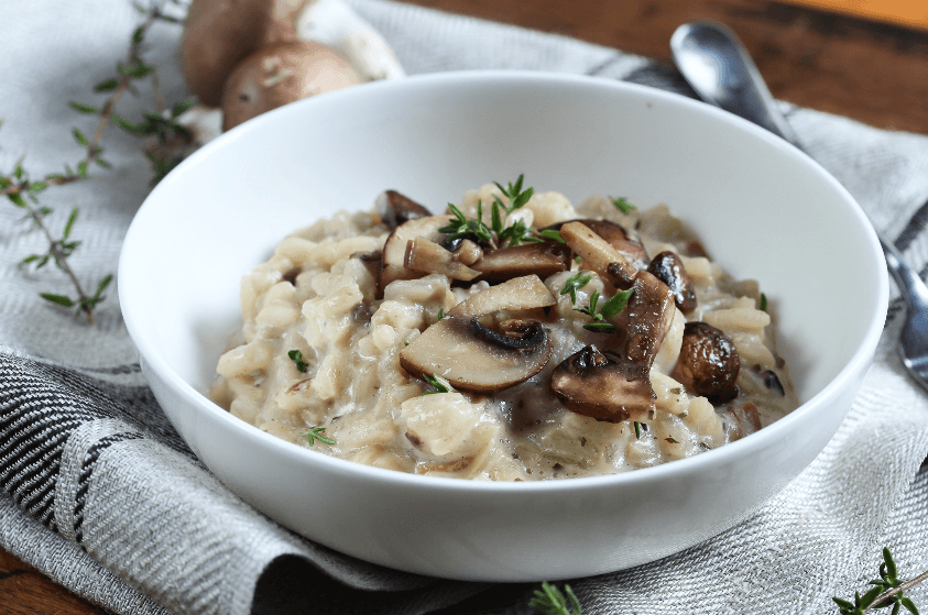 risotto con champiñones