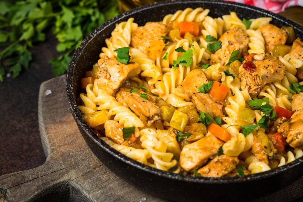 pasta con pollo a la margarina