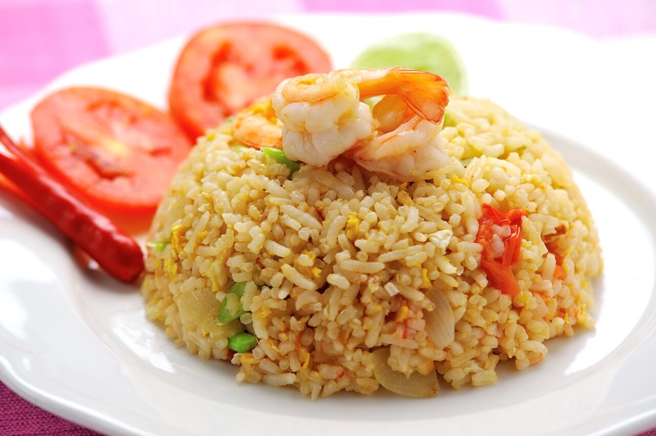 arroz con camarones y almejas