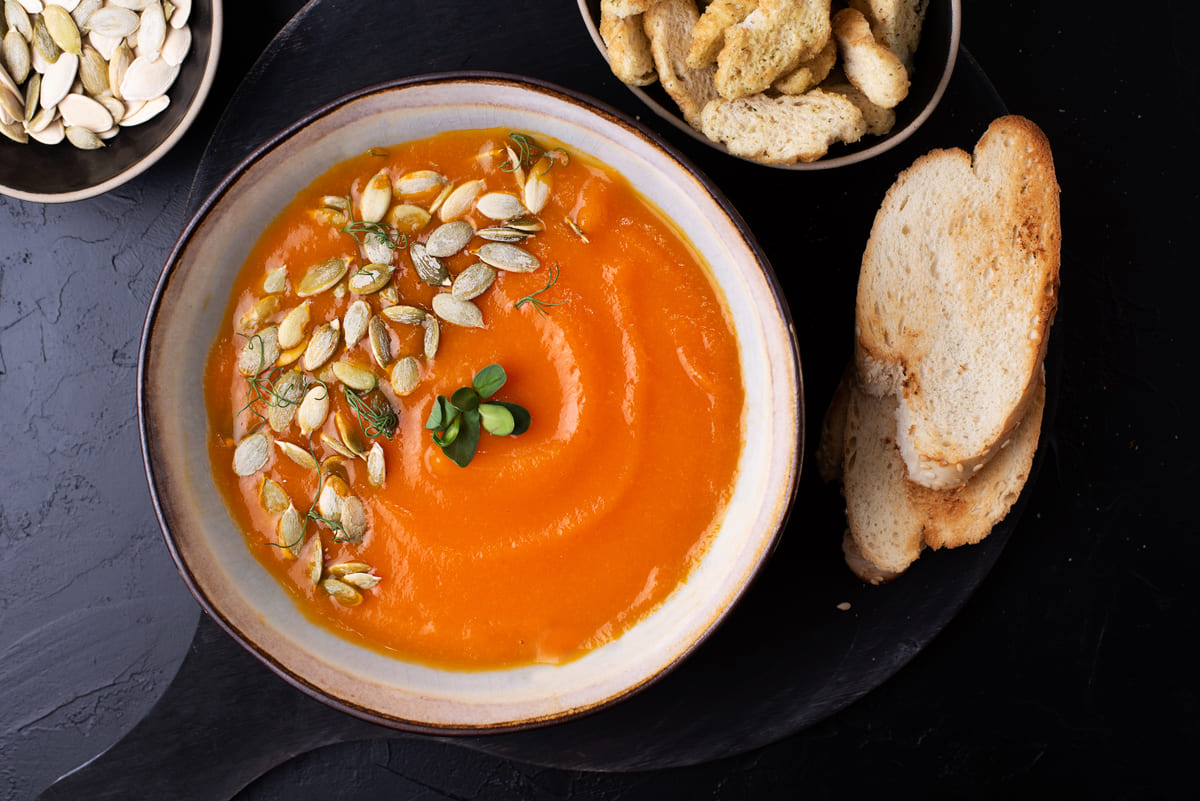 Crema de verduras sin lácteos